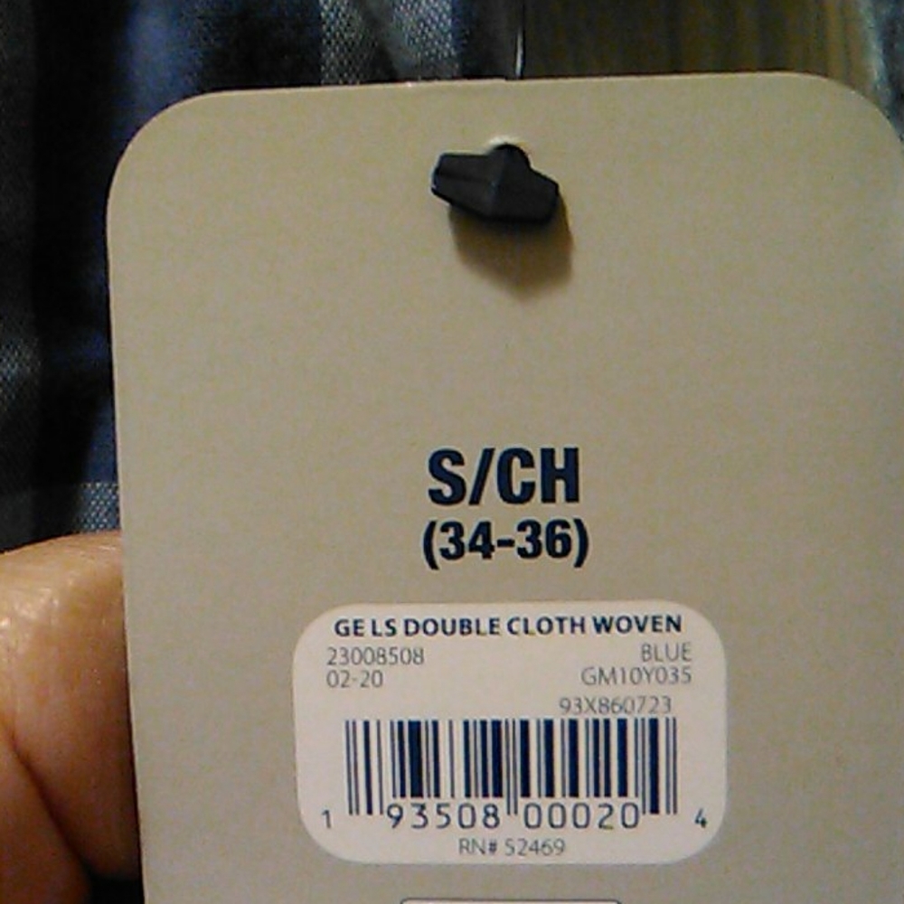 Nwt Men'sLong sleeve plaid shirt (S) - Picture 6 of 8